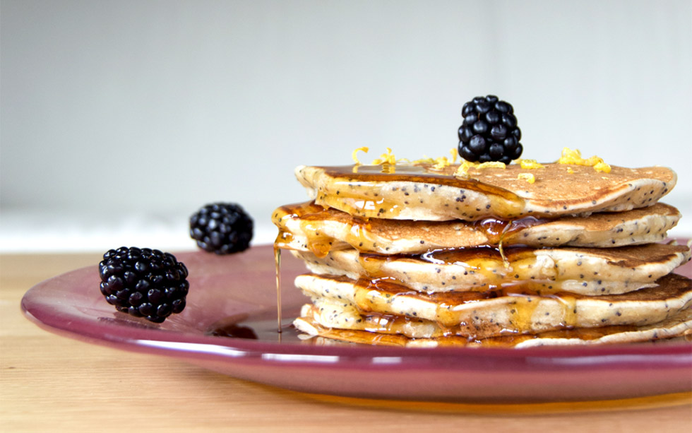 Lemon Poppy Seed Yogurt Pancakes